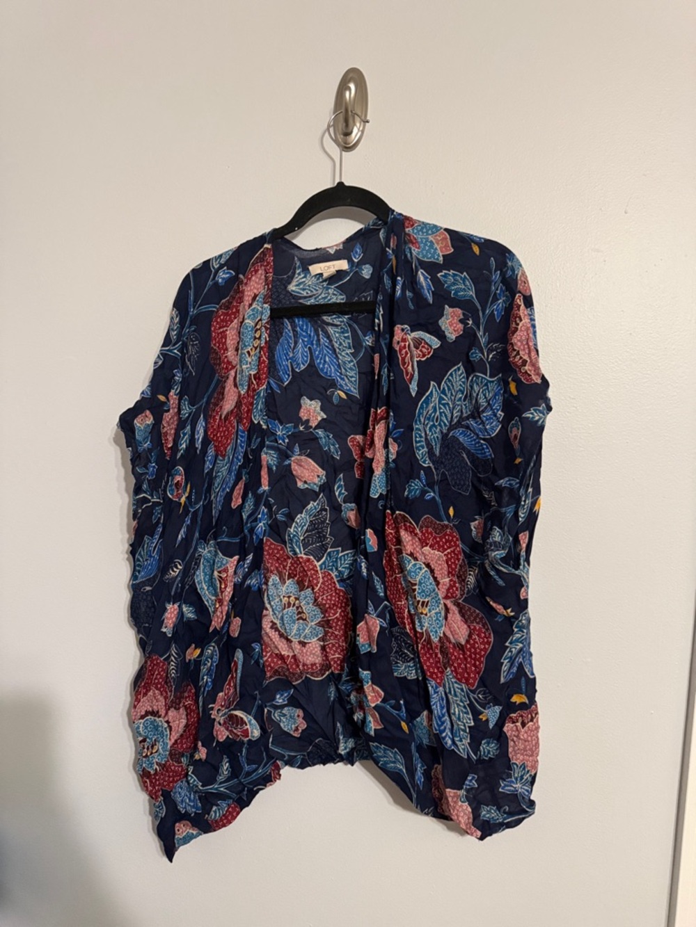 LOFT Floral Print Kimono Cardigan - 100% Modal - Women's Size XS/S